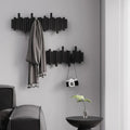 Wooden Wall-Mounted Piano Rack | Modern Coat & Hat Hook Organizer
