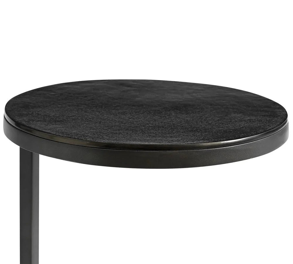 Duke Round Metal Accent Table | Sleek Minimalist Side Table