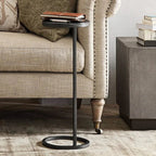 Duke Round Metal Accent Table | Sleek Minimalist Side Table