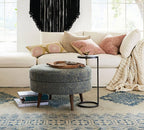 Duke Round Metal Accent Table | Sleek Minimalist Side Table