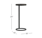 Duke Round Metal Accent Table | Sleek Minimalist Side Table