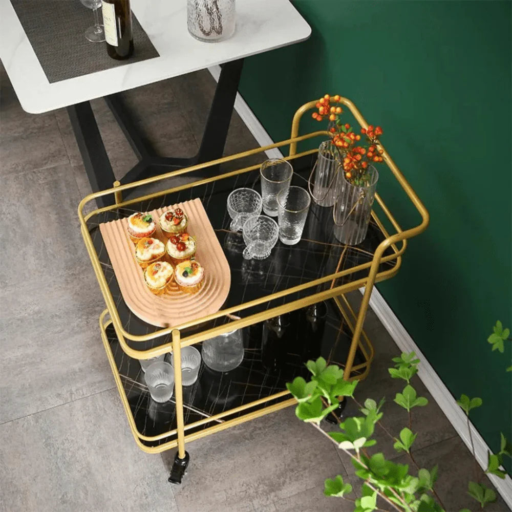 Home Store Rolling Dining Cart & Beverage Station
