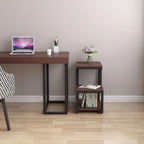 Rustic 3-Tier Side Table – Industrial End Table with Metal Frame
