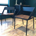 Modern Metal & Wood Accent Chair