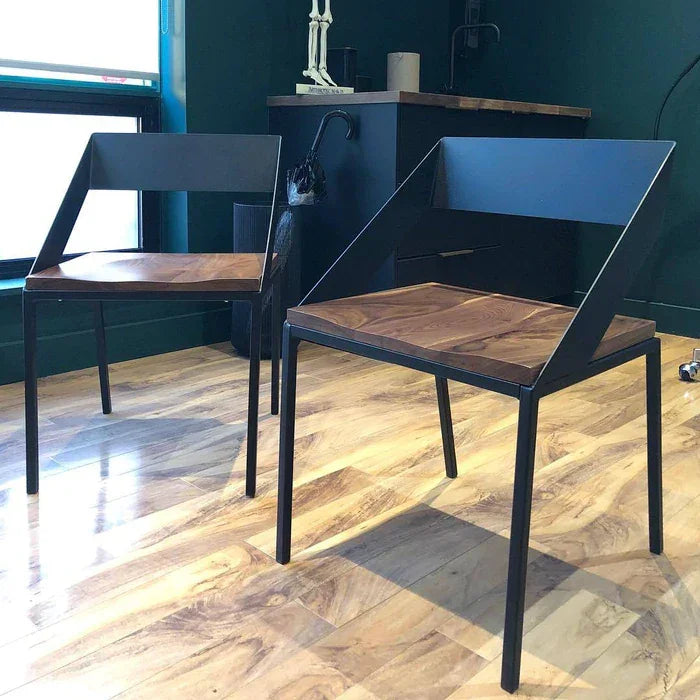 Modern Metal & Wood Accent Chair