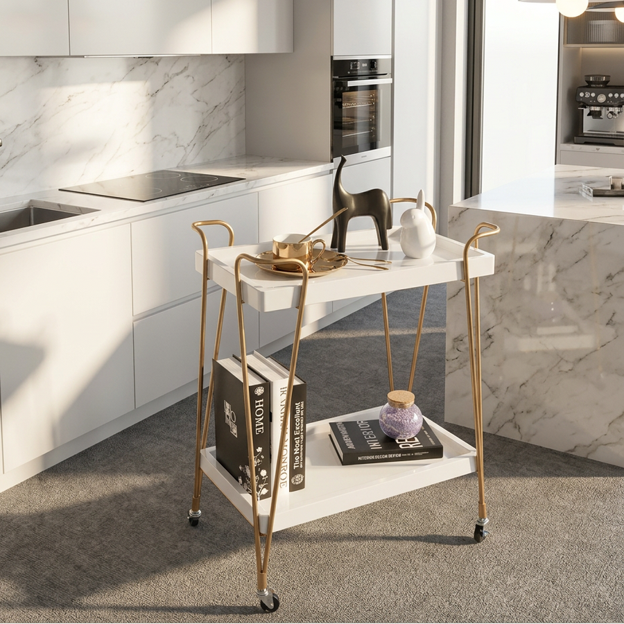 Euro-Style Luxury Dining & Serving Cart